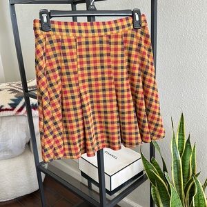 FREE PEOPLE Plaid Mini Skirt